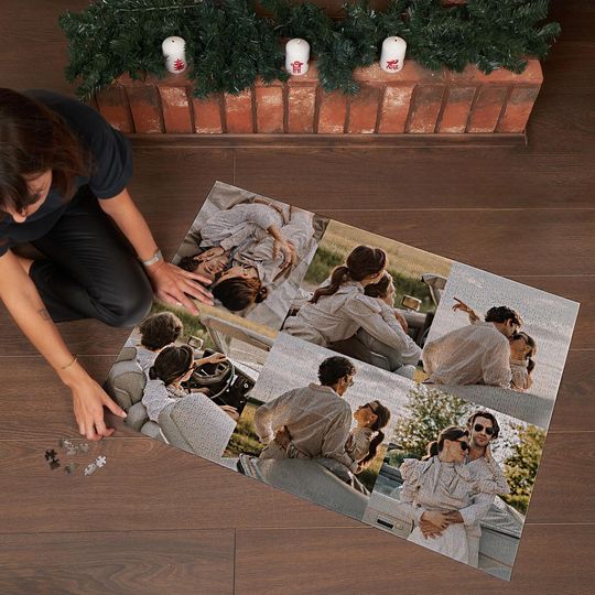 Photo Collage Jigsaw Puzzle, Boyfriend, Engagement, Anniversary, Valentine Gift, Personalized Picture Puzzle Best Gifts for Him.