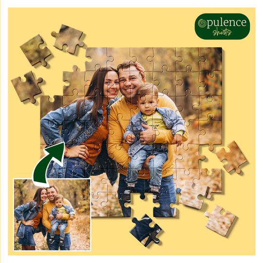 Personalized Family Photo Puzzle, Custom Picture Jigsaw Puzzle for Seniors Adults, Anniversary Gifts For Couples
