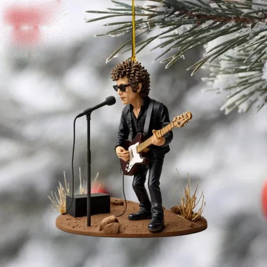 Discover 2D FLAT-Bob Dylan Christmas Ornament 3.5in X 3.5 in