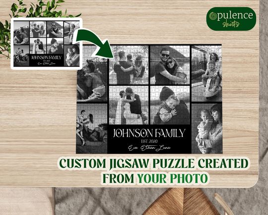 Discover Personalized Photo Puzzle from Photo Collage, Custom Jigsaw Puzzle for Family, Mom Birthday Gift, Unique Keepsake, Personalized Photo Gifts
