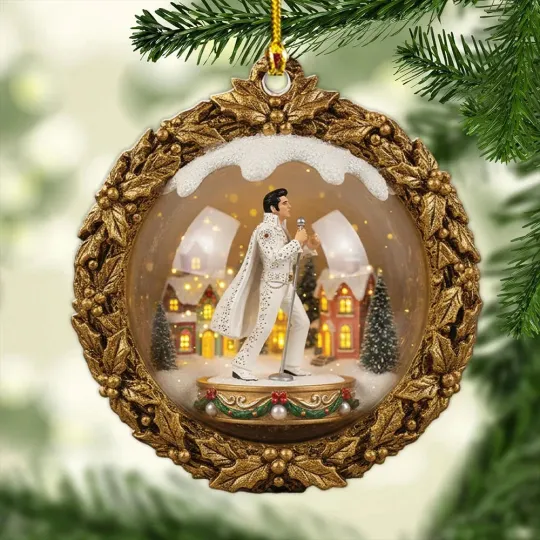 Discover Elvis Presley Custom Shape 2-sided Acrylic Ornament Xmas Gift- 2D FLat 3.5in
