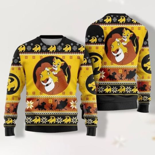 Discover Lion King Simba Christmas Sweater, Animal Kingdom Christmas Shirt, Disneyland Christmas, Dad Christmas, Disney Lion King Xmas Shirt