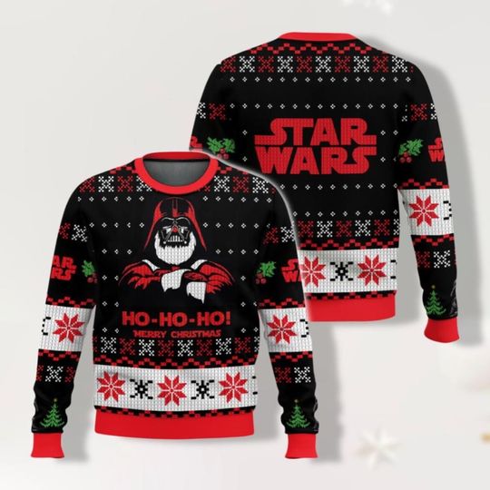 Discover Darth Vader Santa Christmas Sweater, Darth Vader Xmas Sweater, Galaxy Wars Christmas Sweater, Disney Star Wars Holiday Christmas Shirt