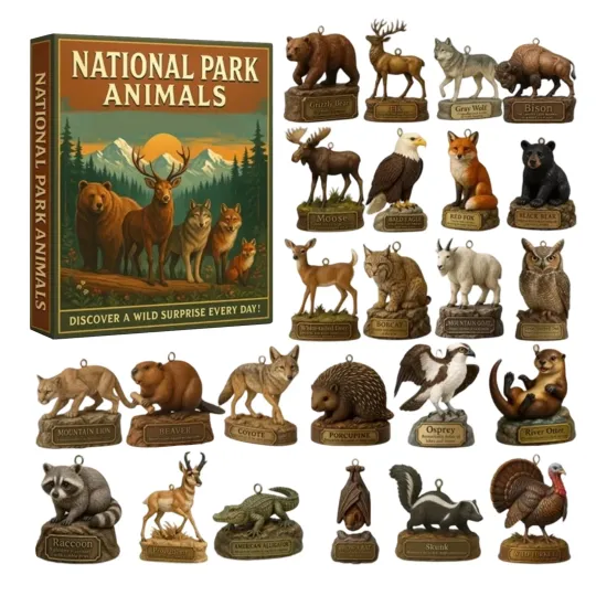 Discover National Park Animals Christmas Advent Calendar 2025 24 Days 2D Acrylic Flat