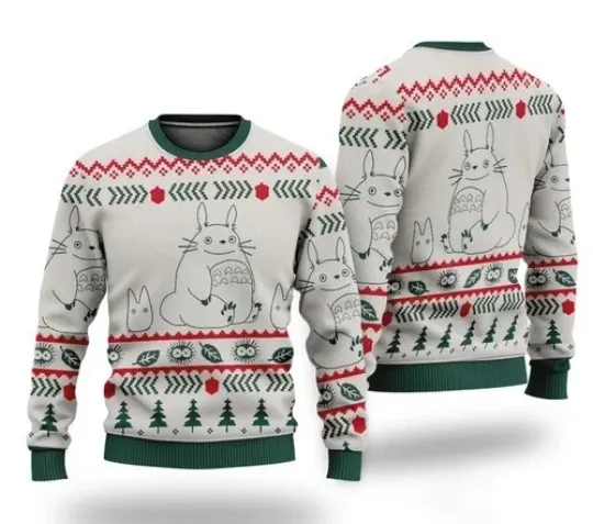 Discover Anime Ghibli Totoro Ugly Christmas Sweater For Fans