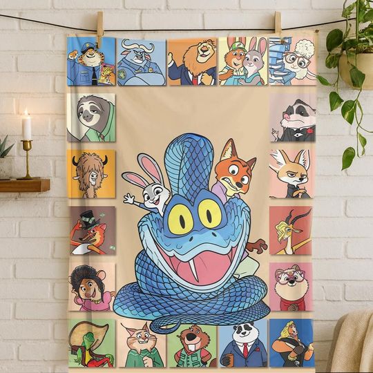 Discover Zootopia 2 Judy & Nick Flannel Throw Blanket, Cozy Movie Bedding for Fans