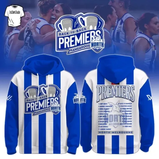 Kangaroos 2025 AFLW Premiers Hoodie 3D North Melbourne Special Edition