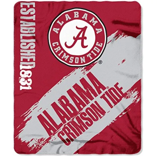 Discover NORTHWEST NCAA Albm Crimson Tide Fleece Throw Blanket, 50" x 60", Painted