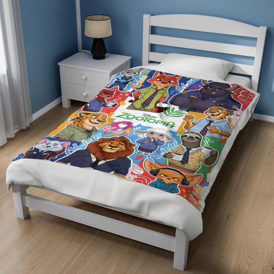 Discover Personalized Zootopia 2 Blanket, Custom Name Baby Judy Hopps Nick Wilde Birthday Boy/girl Gift, Disney Zootopia Baby Blanket Gifts NGUH12