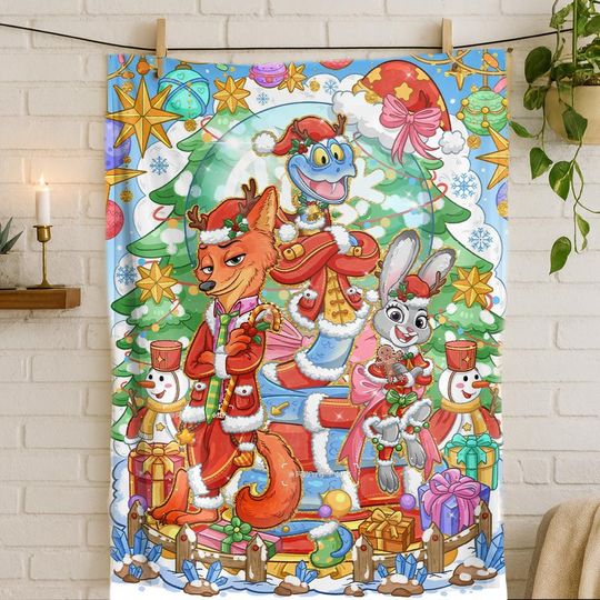 Discover Zootopia 2 Judy & Nick Flannel Throw Blanket, Cozy Movie Bedding for Fans