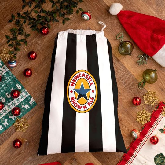 Discover Personalised - Newcastle - 1996 Home Shirt Design Christmas Fun Santa Sack