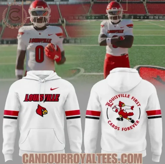 Discover Louisville Football First Cards Forever 2025 3D Hoodie Gift For Christmas