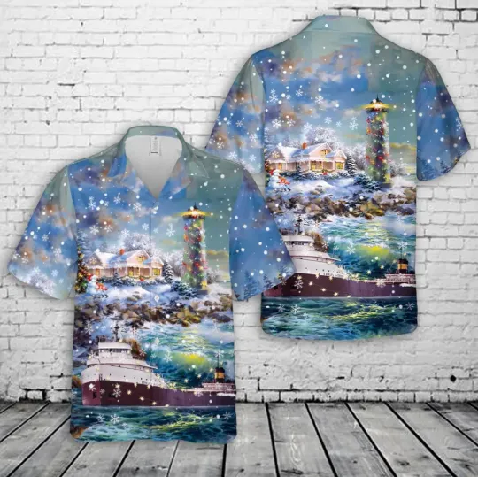 Discover SS Edmund Fitzgerald Christmas Hawaiian Shirt