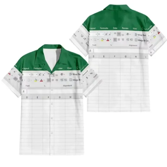 Funny Excel Hawaiian Shirt Funny Hawaiian Shirt, Microsoft Excel Hawaiian Shirt