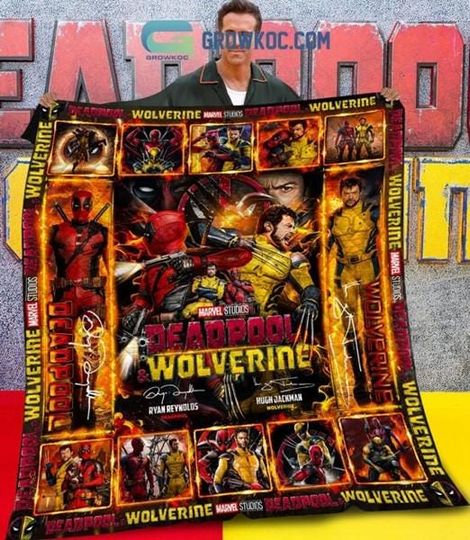 Deadpool And Wolverine  Fleece Blanket, Superhero Movie Inspired Blanket, Throw Blanket Sofa Bed Room Decor Gift, Home Decor