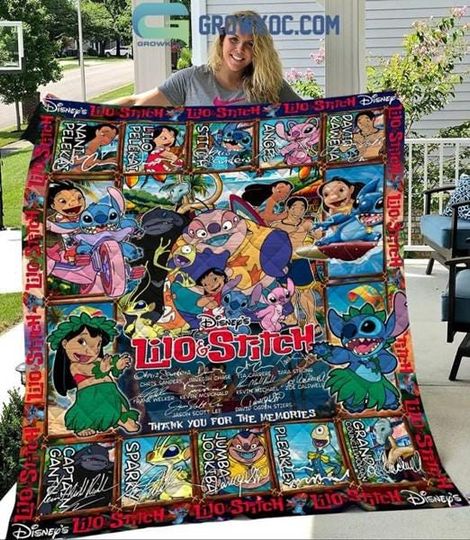 Discover Lilo And Stitch Walt Disneyworld Memories Fleece Blanket, Disneyland Characters Blanket, Cartoon Blanket, Throw Blanket Sofa Bed Room Decor