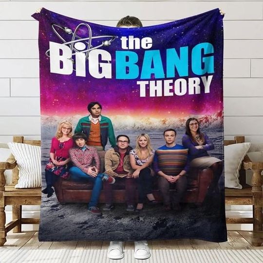 Discover The Big Bang Theory Sitcom TV Series Fleece Blanket Gift For Fans, Vintage Retro TV Shows Inspired Blanket, Sofa Bed Room Decor Family Gift