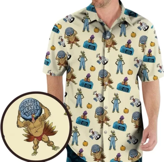 Discover Mystery Science Theater 3000 Hawaiian Shirt Casual Button Shirt