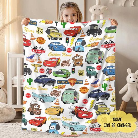 Discover Personalized Cars Movie Blanket, Cars Land Blanket, Lightning Mcqueen Blanket, Doc Hudson Tow Mater Blanket, Cars Birthday Gifts Blanket