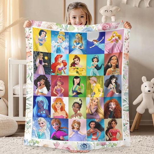 Rapunzel Cinde Jasmine Snow White Princess Blanket Princess Fleece Blanket Fairy Tale Princess Blanket | Disneyland Princess Blanket