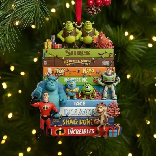 Discover Animated Movie Stack Ornament, Disney Pixar DreamWorks Christmas Gift 2d Flat
