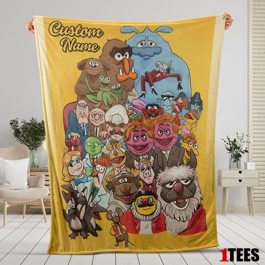 Custom Muppets Show Fleece Blanket, Muppet Show Characters Blanket, Comedy Film Blanket, The Muppets Blanket
