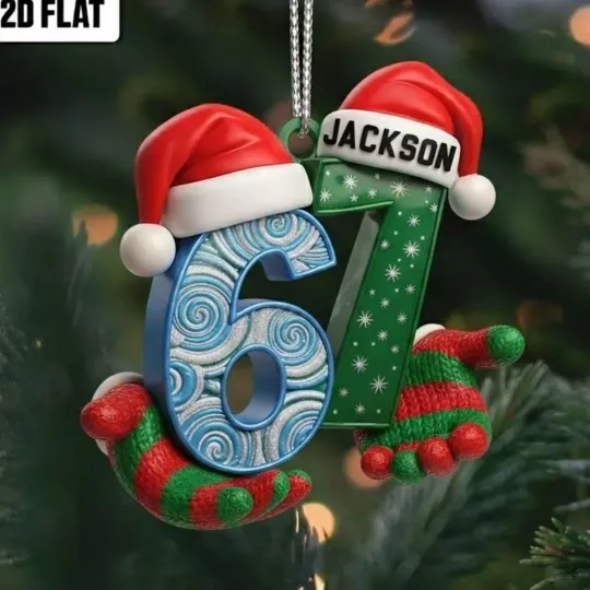 Discover Personalized 67 Ornament 2025 – Funny Handheld Acrylic Ornament