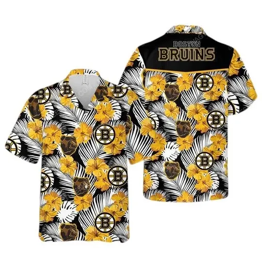 Boston Bruins National Hockey League Tropical Hawaiian Shirt