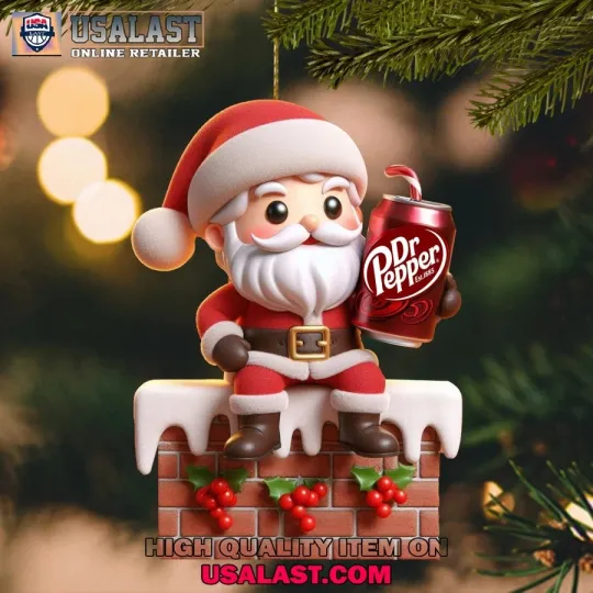 Discover Dr Pepper Santa Christmas Hanging Ornament 2D Flat Acrylic For Tree