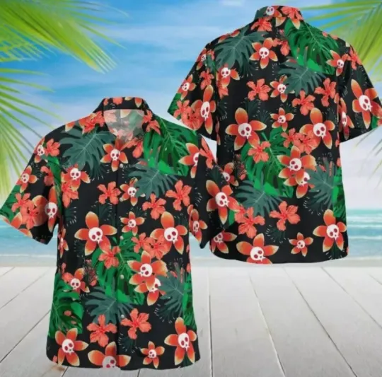 Dracula Hotel Transylvania Hawaii Shirt, Tropical Hawaiian Shirt, Summer