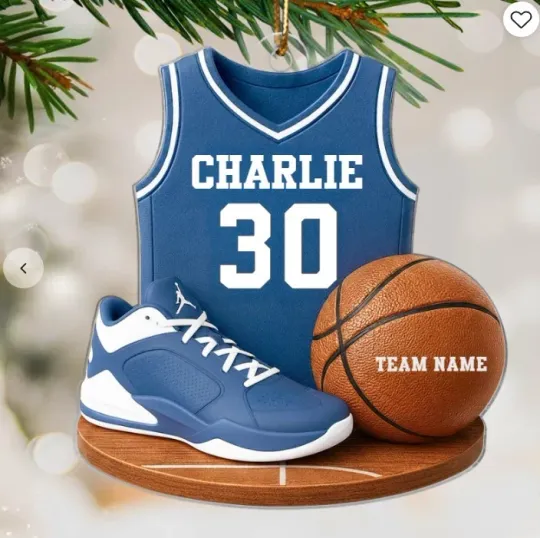 Discover Custom Basketball Keepsake - Personalized Acrylic Ornament