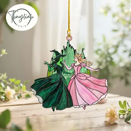Discover Wicked Ornament 2025, 2D Flat Defying Gravity Emerald Castle Ornament