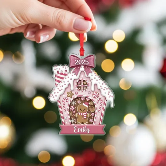 Discover Personalized 2025 Gingerbread House Ornament: Custom Name Christmas Tree