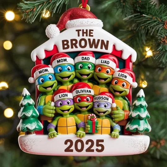 Discover Personalized Teenage Mutant Ninja Turtles Family Ornament