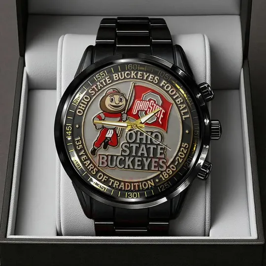 Discover Ohio State Buckeyes Football Stainless Steel Watch