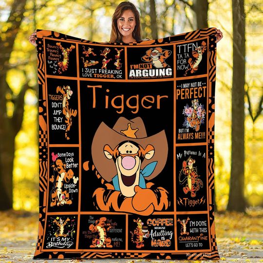 Discover Pooh Tigger Fleece Blanket Winnie The Pooh Blanket Tigger Magic Kingdom Fleece Blanket Throw Blanket for Bed Couch Sofa