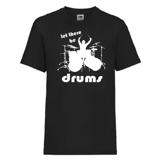Discover Kids Drummer T-Shirt - Let There Be Drums - Drumming Fanatic, Birthday Gift