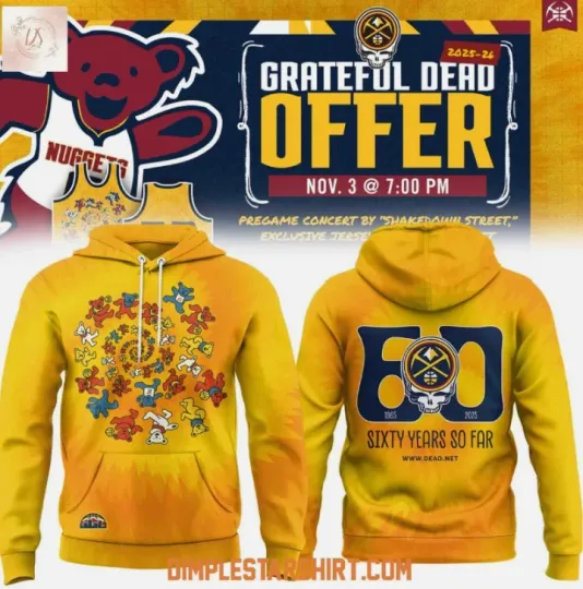 Discover Denver X Grateful Dad 60 Years 3D Hoodie Gift For Chirstmas