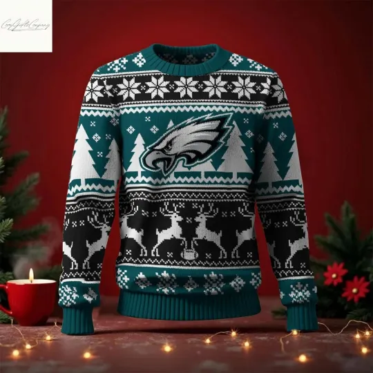 Discover Eagles 2025 Christmas New Ugly Sweater