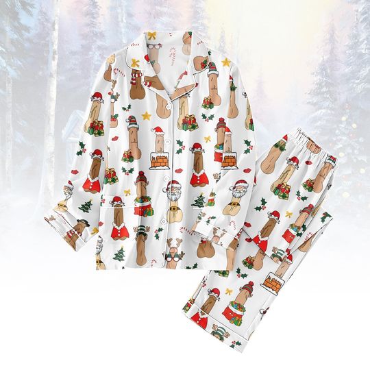 Discover Merry Dickmas Pajamas Set, Funny Naughty Santa Xmas Pjs, Hilarious Xmas Gift, Hilarious Holiday Gag Gift, Dirty Humor Sleepwear