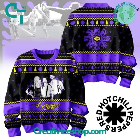 Discover Red Hot Chili Peppers Purple Ugly Christmas Sweater