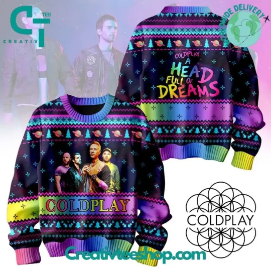 Coldplay Head of Full Dream Ugly Christmas Sweater