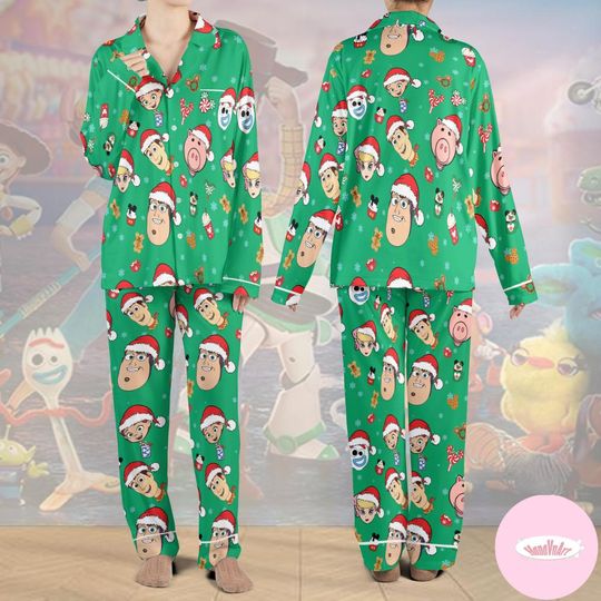 Discover Toy Story Santa Hat Disney Christmas Pajamas Set, Buzz Lightyear Woody Jessie Bo Peep Toy Story Family Christmas Pajamas Kids Youth Adult