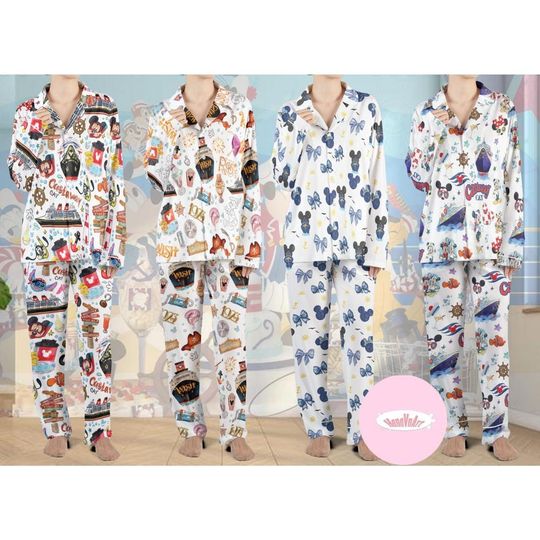 Discover Disney Cruise Pajamas Set, Mickey Minnie Family Christmas Cruise Pajamas Kids Youth Adult Matching, Family Cruise Vacation, Disney Christmas