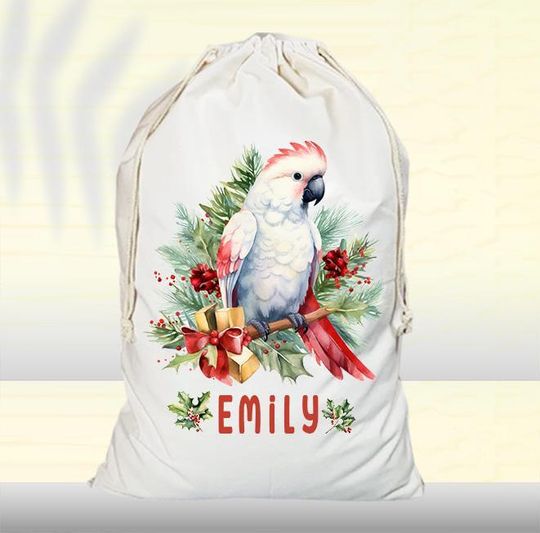 Discover Personalized Australian Animals Christmas Sack  Canvas Gift Bag, Custom Holiday Stocking