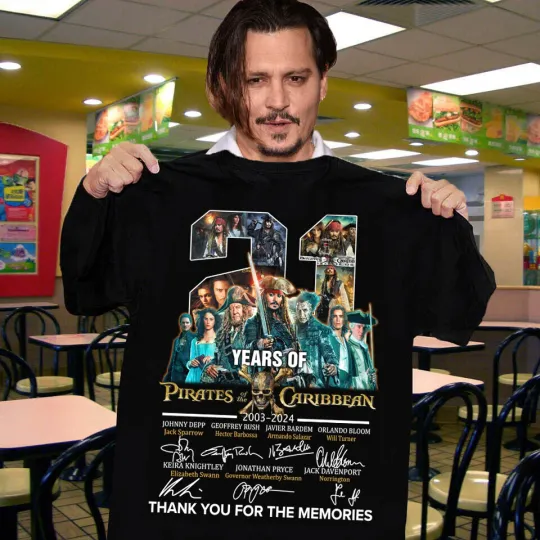 Discover 21 Years Anniversary Pirates of the Caribbean T-Shirt for Men