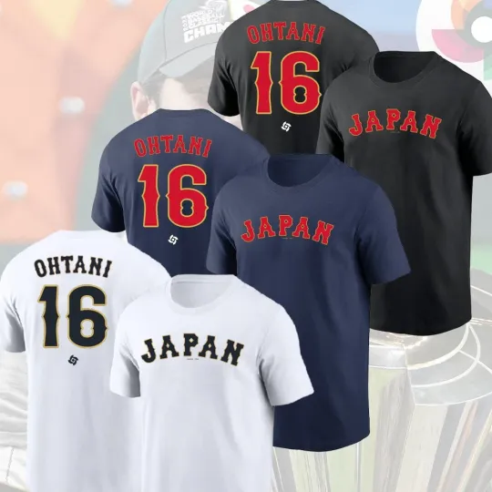 Discover Shohei Ohtani Japan Baseball 2026 World Baseball Classic 3D T-Shirt Name & Number