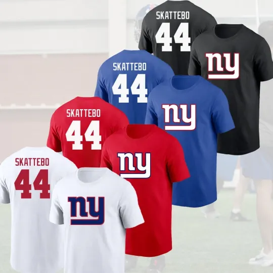 Cam Skattebo New York Giants 2025 Player Name & Number 3D T-Shirt