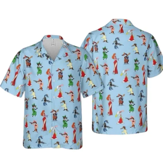 Discover Roger Rabbit Jessica Rabbit Hawaiian Shirt Casual Button Down Shirt