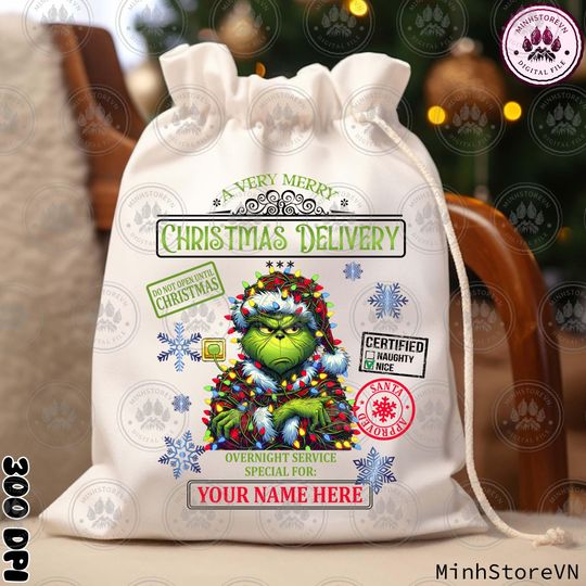 Discover Custom Cartoon Funny Christmas , Xmas Tote Bag , Add Kids Name , Holiday Season , Christmas Character